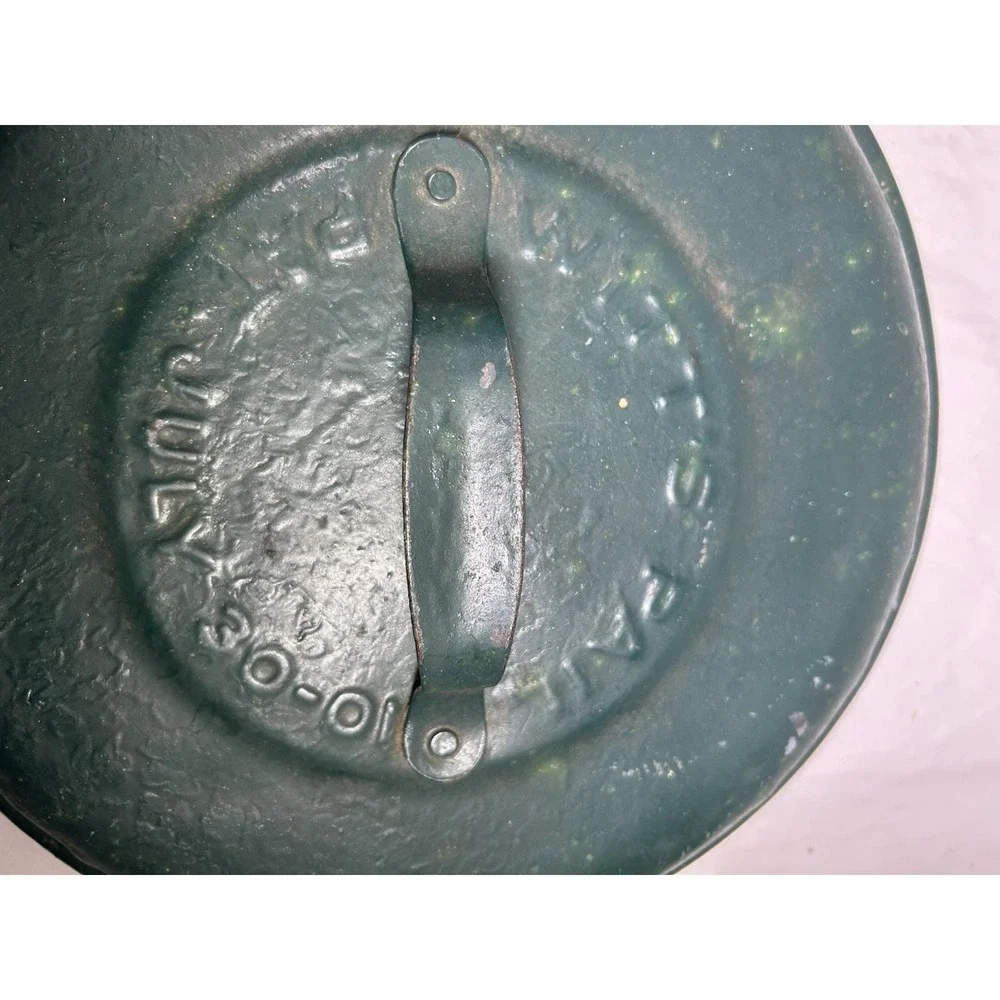 Vintage Ash Trash Waste Can Witts Pail Handle Galvanized Garage Shop Rag